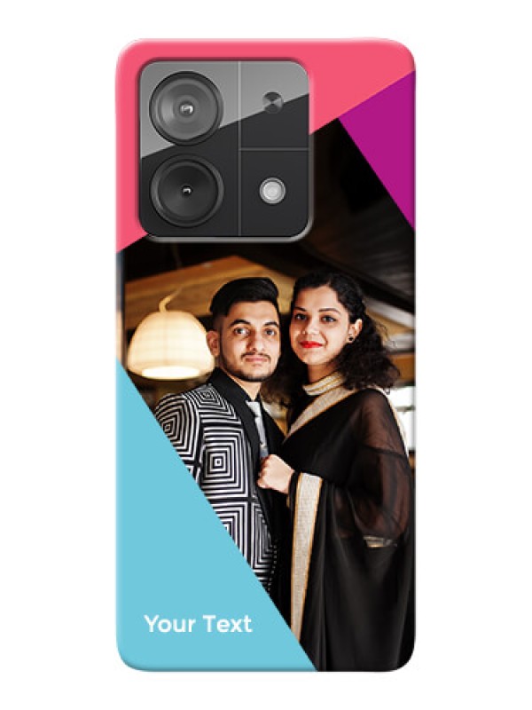 Custom Redmi Note 13 5G Custom Mobile Case with Stacked Triple colour Design