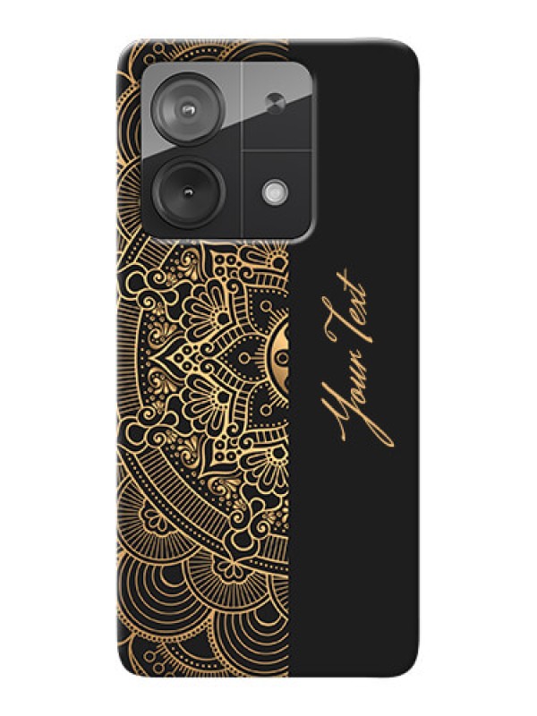 Custom Redmi Note 13 5G Photo Printing on Case with Mandala art with custom text Design