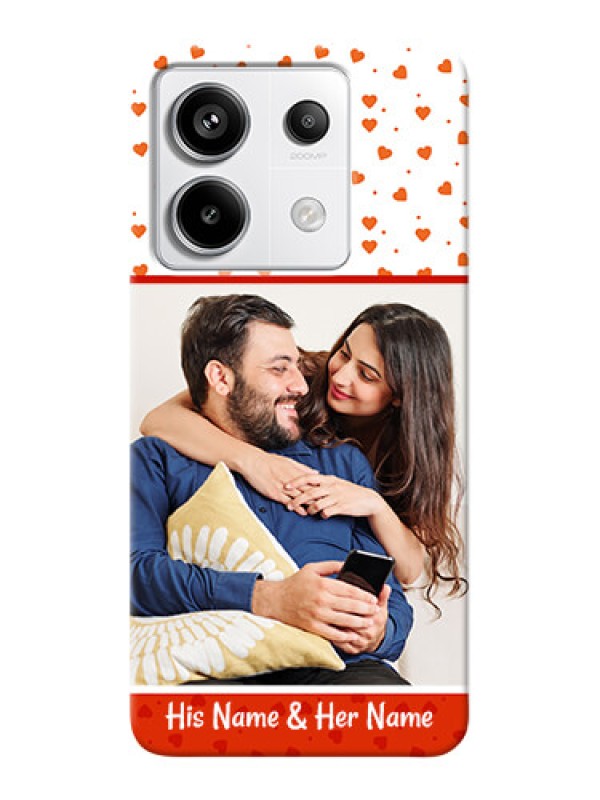 Custom Redmi Note 13 Pro 5G Phone Back Covers: Orange Love Symbol Design