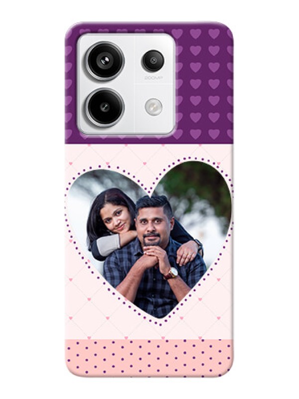 Custom Redmi Note 13 Pro 5G Mobile Back Covers: Violet Love Dots Design