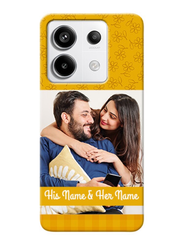 Custom Redmi Note 13 Pro 5G mobile phone covers: Yellow Floral Design