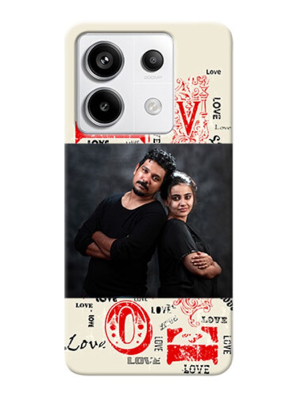 Custom Redmi Note 13 Pro 5G mobile cases online: Trendy Love Design Case