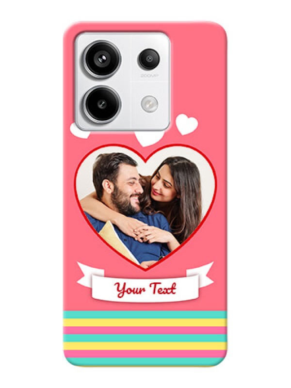 Custom Redmi Note 13 Pro 5G Personalised mobile covers: Love Doodle Design