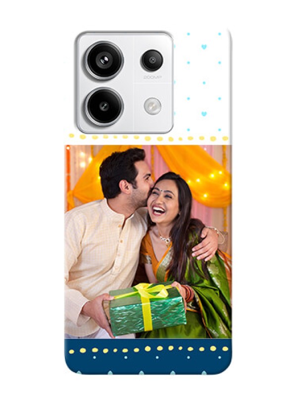 Custom Redmi Note 13 Pro 5G Phone Covers: White and Blue Abstract Design