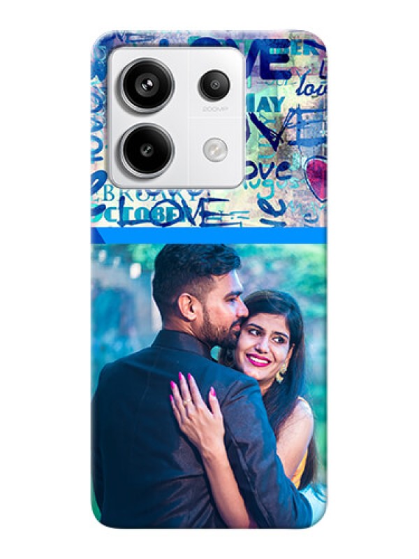 Custom Redmi Note 13 Pro 5G Mobile Covers Online: Colorful Love Design