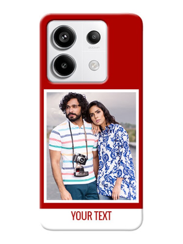 Custom Redmi Note 13 Pro 5G mobile phone covers: Simple Red Color Design