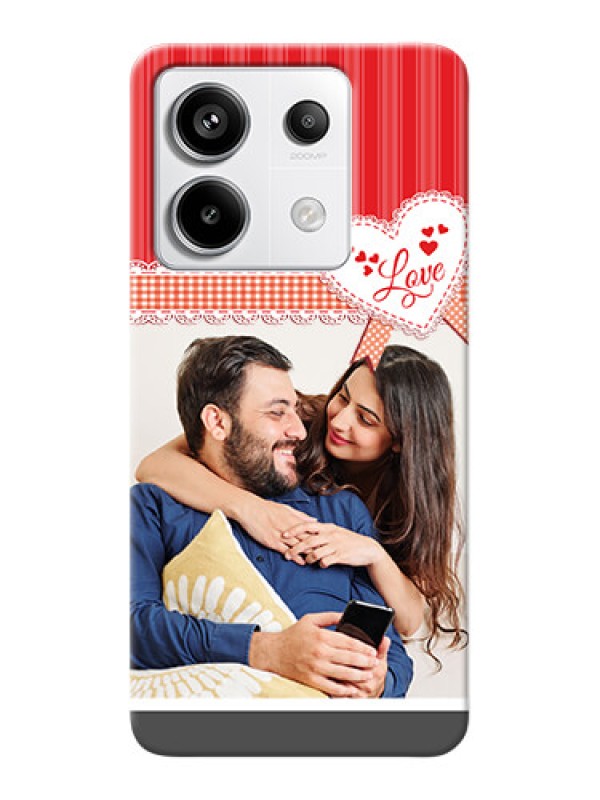 Custom Redmi Note 13 Pro 5G phone cases online: Red Love Pattern Design