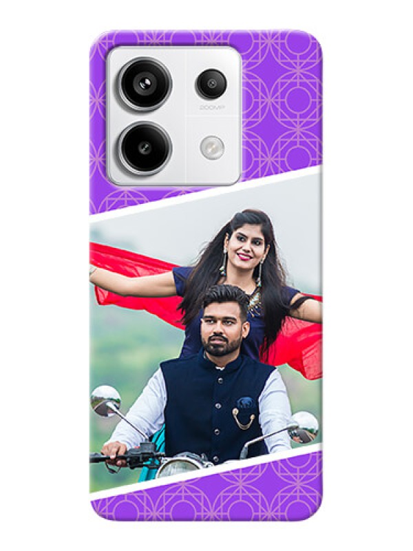 Custom Redmi Note 13 Pro 5G mobile back covers online: violet Pattern Design