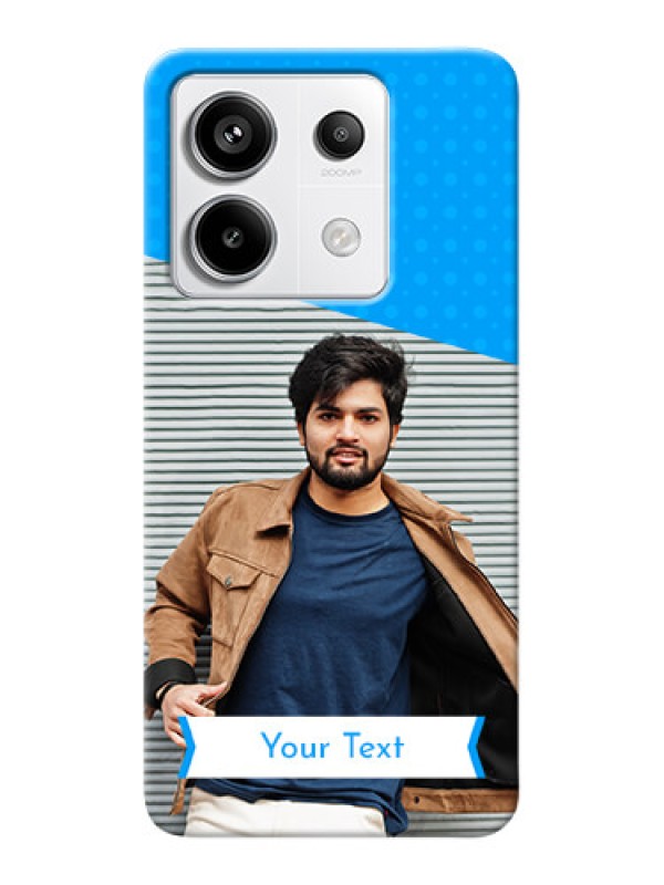 Custom Redmi Note 13 Pro 5G Personalized Mobile Covers: Simple Blue Color Dotted Design