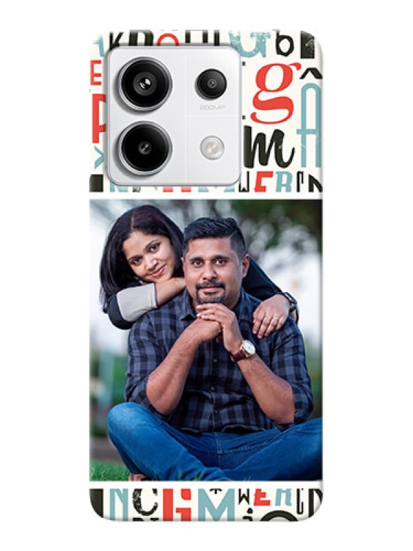 Custom Redmi Note 13 Pro 5G custom mobile phone covers: Alphabet Design