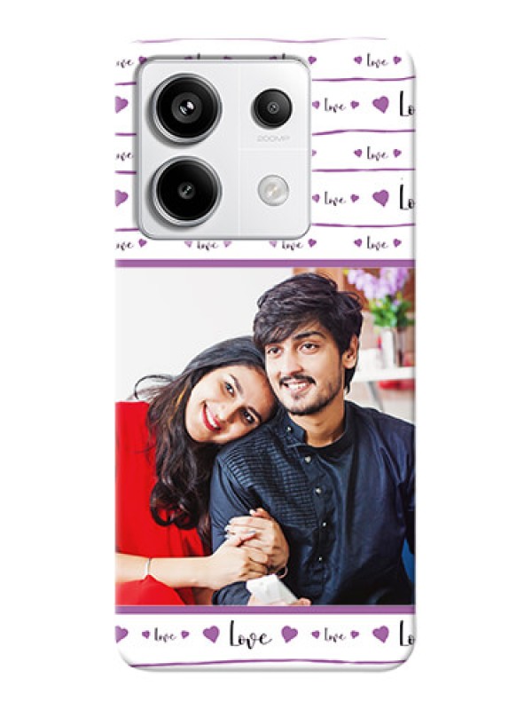 Custom Redmi Note 13 Pro 5G Mobile Back Covers: Couples Heart Design