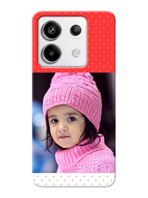 Custom Redmi Note 13 Pro 5G personalised phone covers: Red Pattern Design
