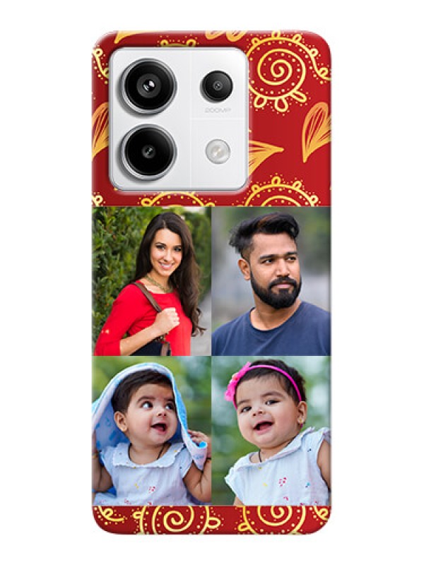 Custom Redmi Note 13 Pro 5G Mobile Phone Cases: 4 Image Traditional Design