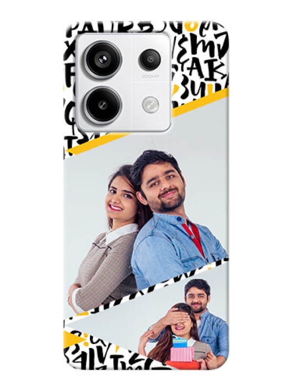 Custom Redmi Note 13 Pro 5G Phone Back Covers: Letters Pattern Design
