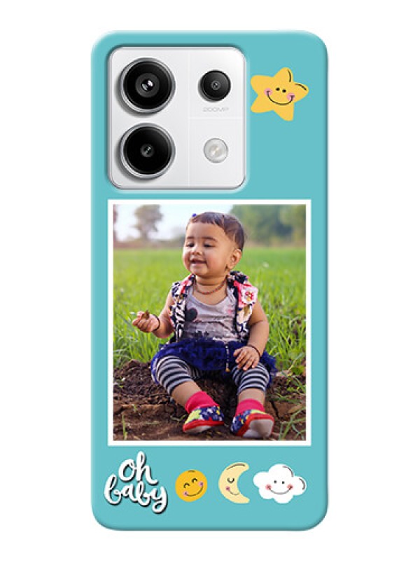 Custom Redmi Note 13 Pro 5G Personalised Phone Cases: Smiley Kids Stars Design