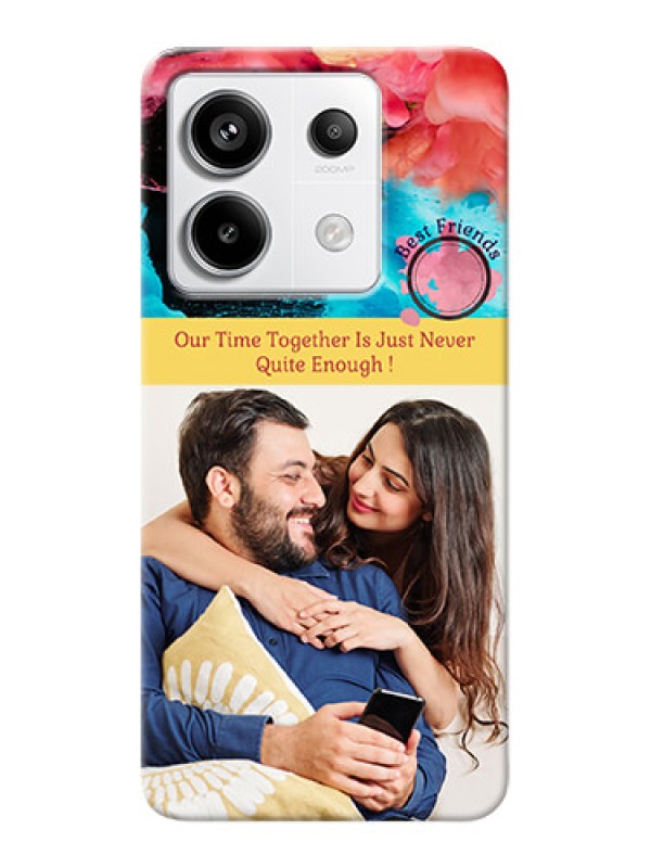 Custom Redmi Note 13 Pro 5G Mobile Cases: Quote with Acrylic Painting Design