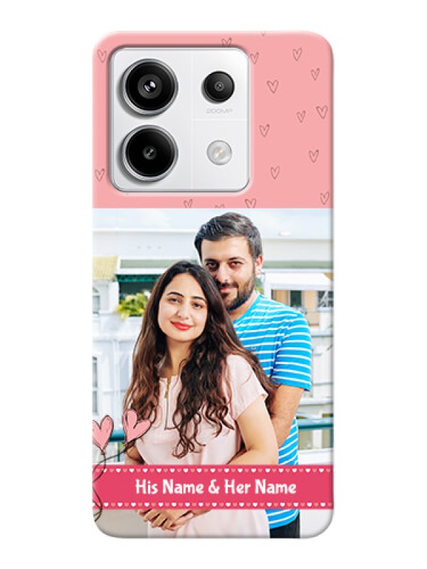 Custom Redmi Note 13 Pro 5G phone back covers: Love Design Peach Color