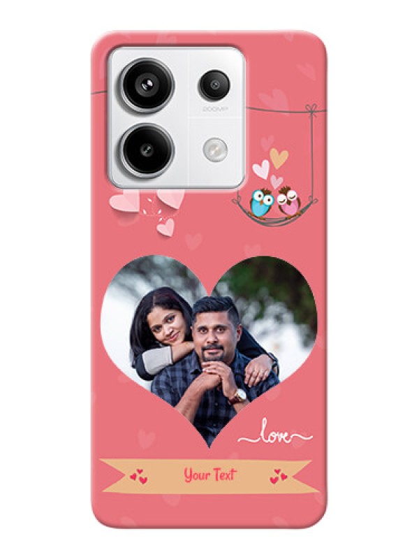 Custom Redmi Note 13 Pro 5G custom phone covers: Peach Color Love Design