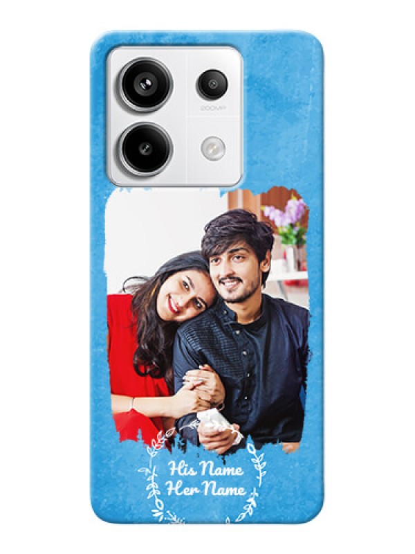 Custom Redmi Note 13 Pro 5G custom mobile cases: Blue Color Vintage Design