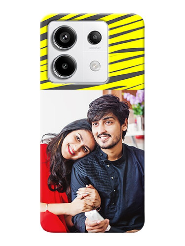 Custom Redmi Note 13 Pro 5G Personalised mobile covers: Yellow Abstract Design