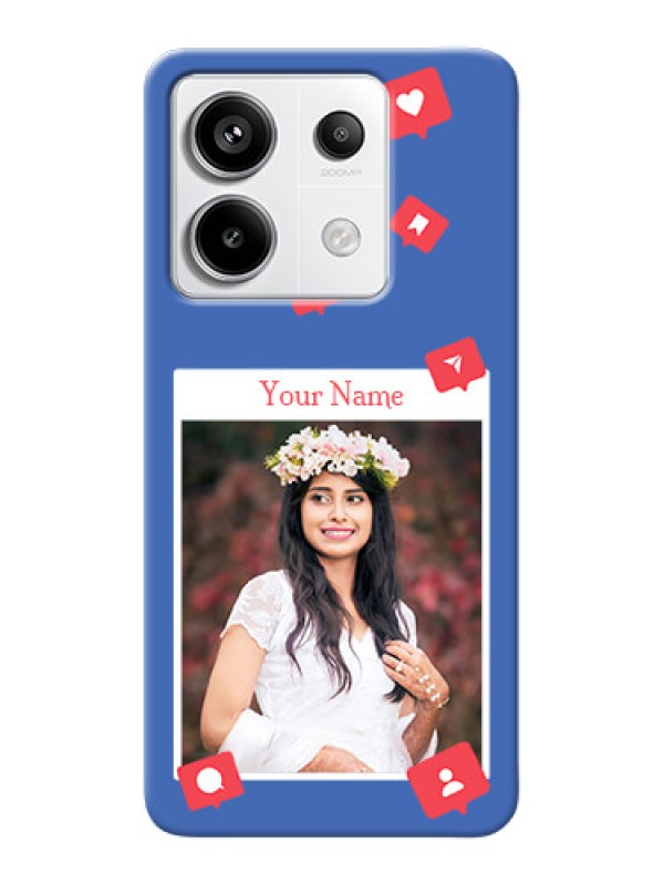 Custom Redmi Note 13 Pro 5G Custom Phone Case with Like Share And Comment Design