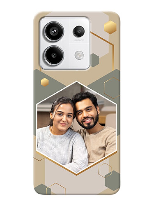 Custom Redmi Note 13 Pro 5G Photo Printing on Case with Stylish Hexagon Pattern Design