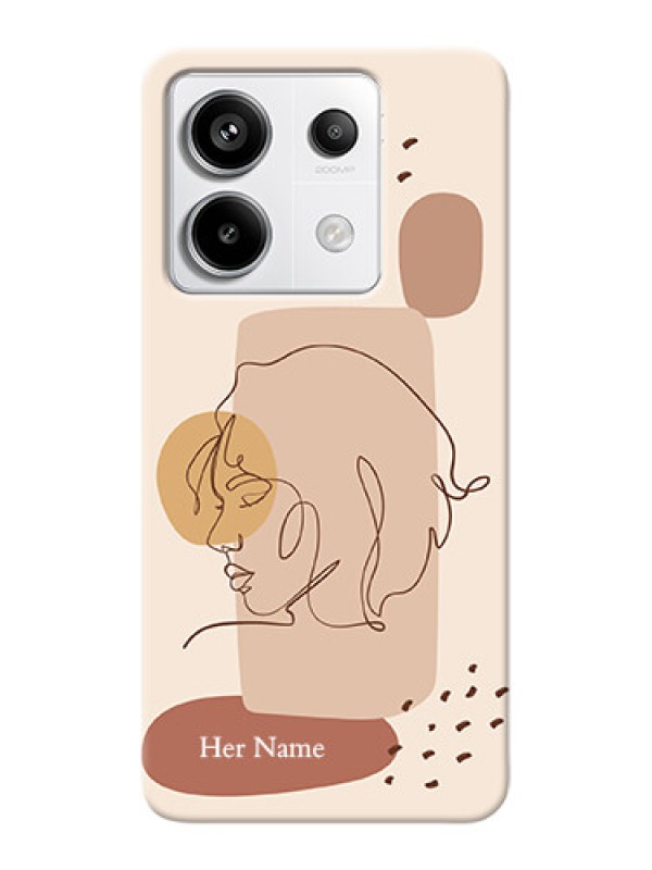 Custom Redmi Note 13 Pro 5G Photo Printing on Case with Calm Woman line art Design