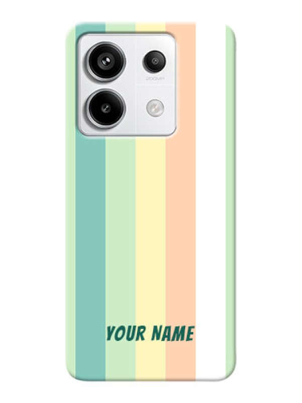 Custom Redmi Note 13 Pro 5G Photo Printing on Case with Multicolour Stripes Design