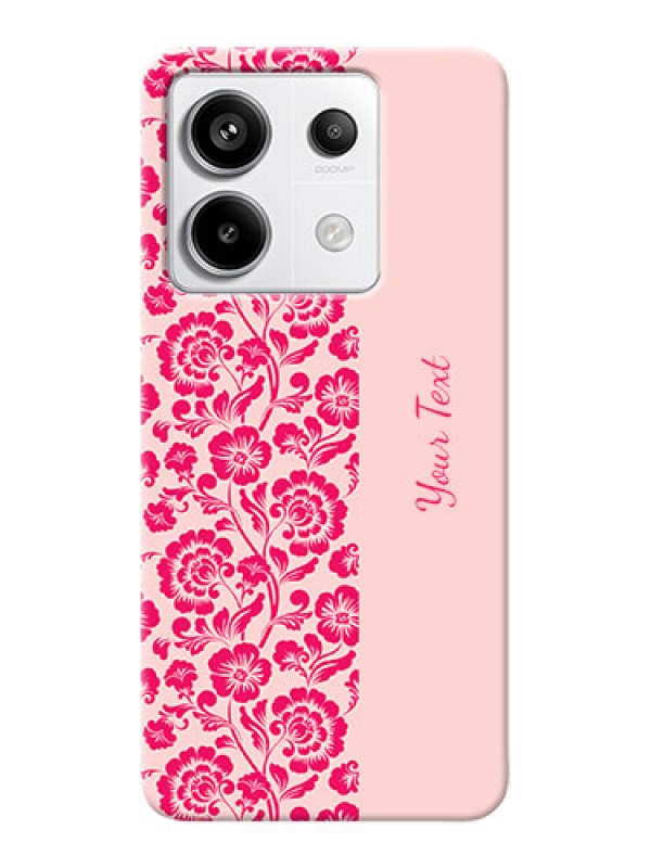 Custom Redmi Note 13 Pro 5G Custom Phone Case with Attractive Floral Pattern Design