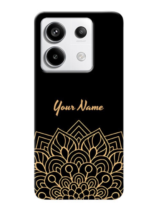 Custom Redmi Note 13 Pro 5G Custom Phone Case with Golden mandala Design