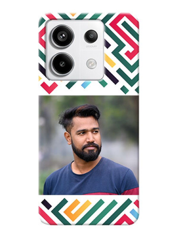 Custom Redmi Note 13 Pro 5G Personalized Phone Case with Colorful Maze Pattern Design