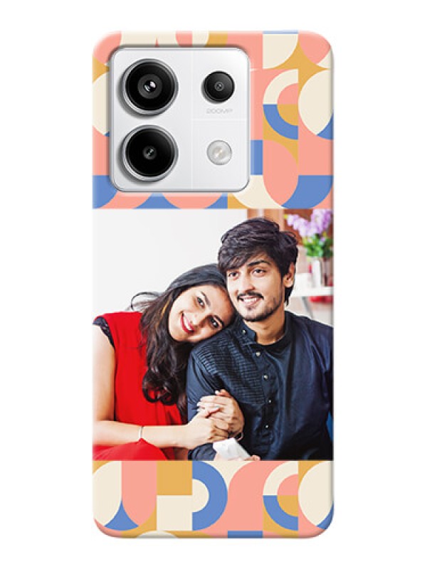 Custom Redmi Note 13 Pro 5G Photo Printing on Case with Semicircle Maze Pattern Design