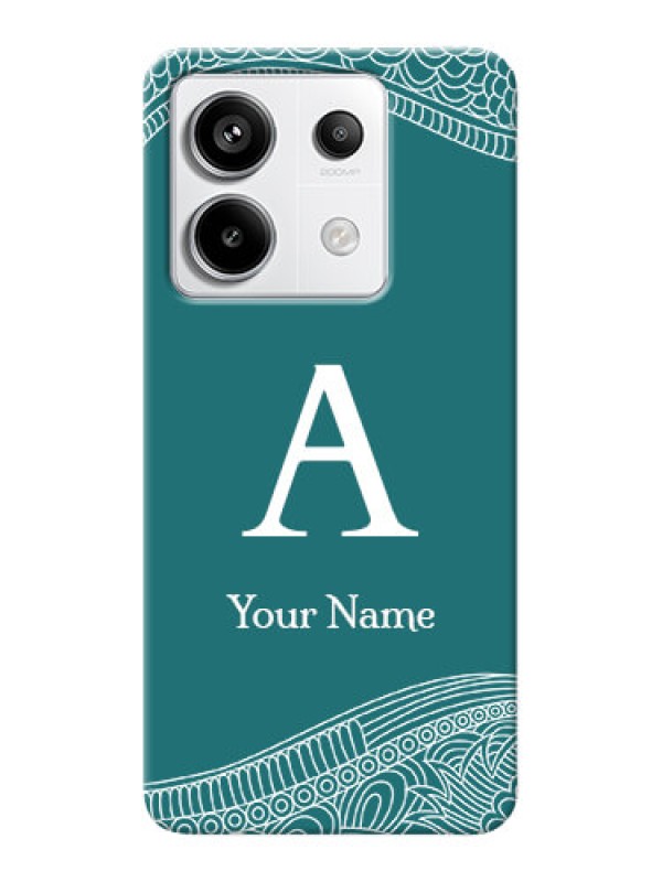 Custom Redmi Note 13 Pro 5G Personalized Phone Case with line art pattern with custom name Design