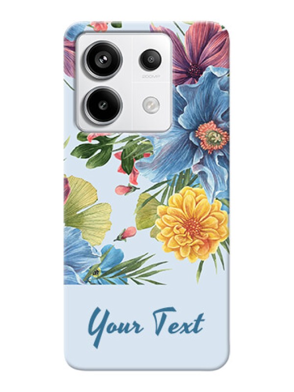 Custom Redmi Note 13 Pro 5G Custom Mobile Case with Stunning Watercolored Flowers Painting Design