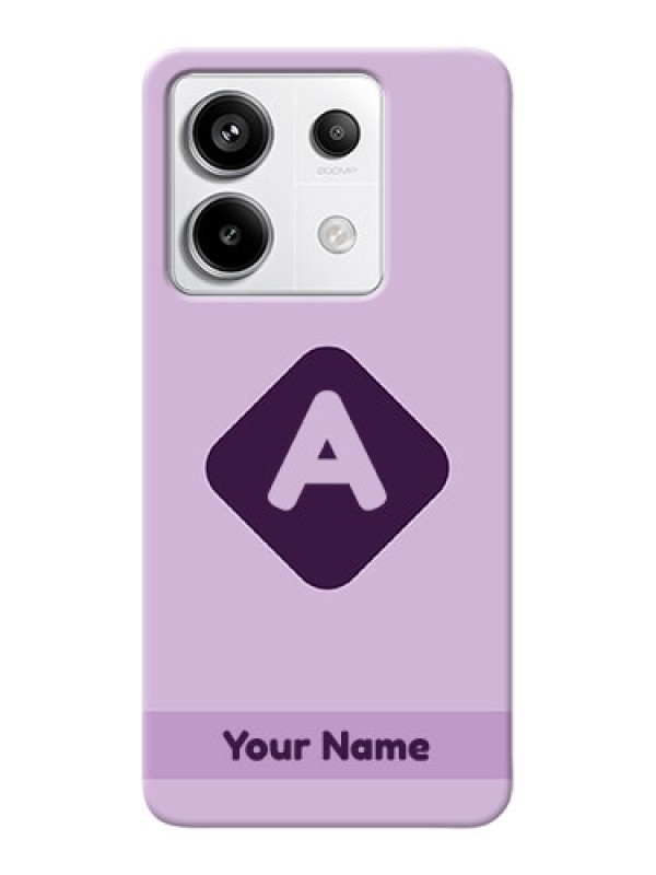 Custom Redmi Note 13 Pro 5G Custom Mobile Case with Custom Letter in curved badge Design