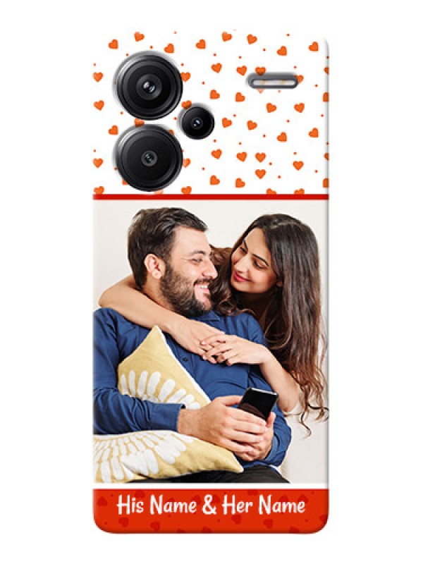 Custom Redmi Note 13 Pro Plus 5G Phone Back Covers: Orange Love Symbol Design