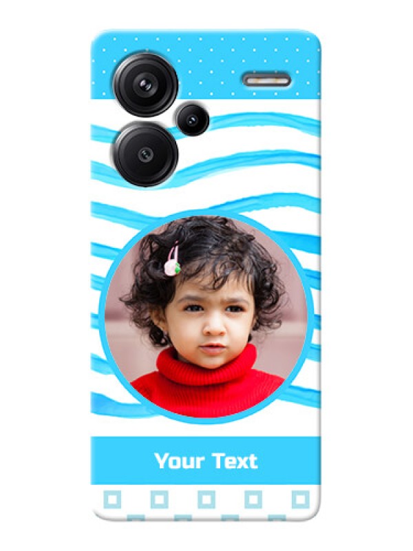 Custom Redmi Note 13 Pro Plus 5G phone back covers: Simple Blue Case Design
