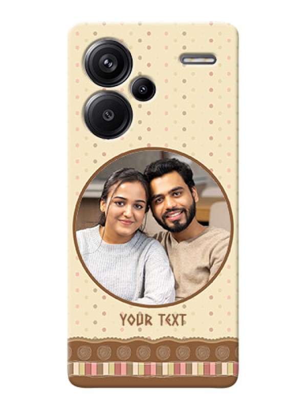 Custom Redmi Note 13 Pro Plus 5G Mobile Cases: Brown Dotted Mobile Case Design