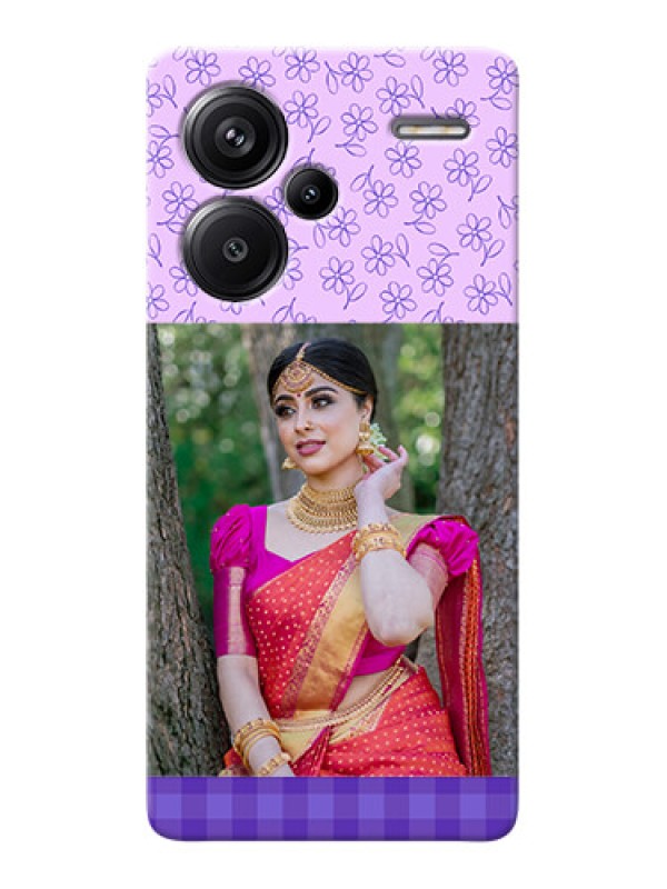 Custom Redmi Note 13 Pro Plus 5G Mobile Cases: Purple Floral Design
