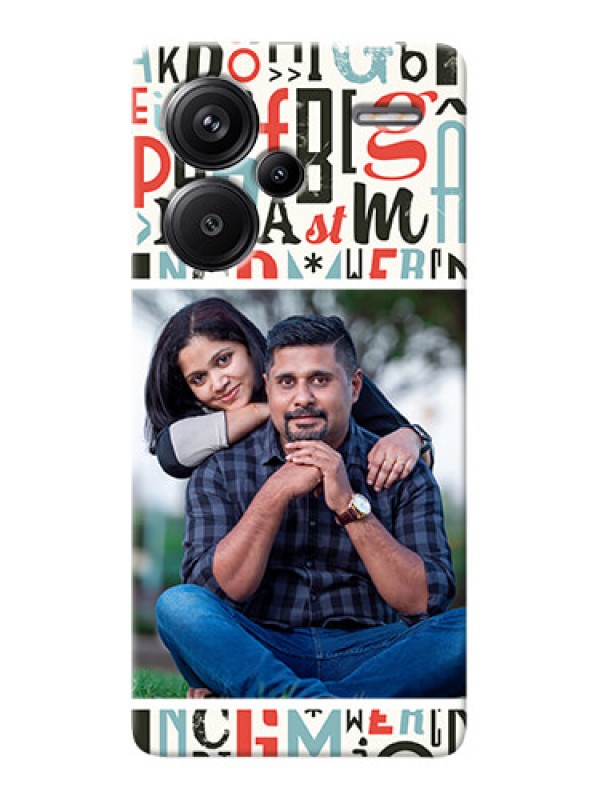Custom Redmi Note 13 Pro Plus 5G custom mobile phone covers: Alphabet Design