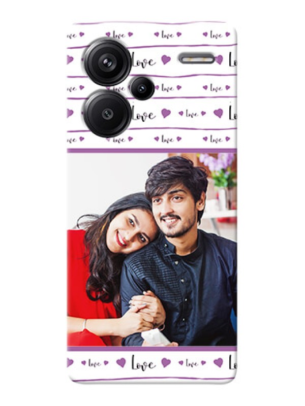 Custom Redmi Note 13 Pro Plus 5G Mobile Back Covers: Couples Heart Design