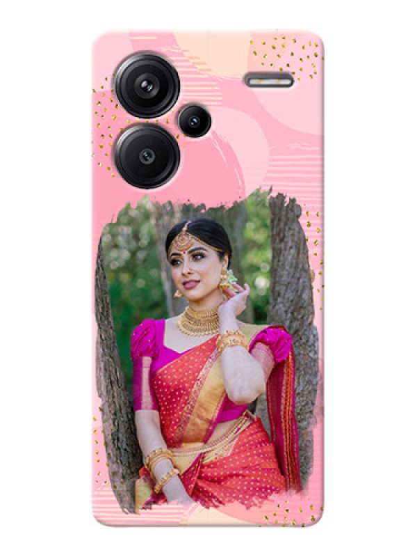 Custom Redmi Note 13 Pro Plus 5G Phone Covers for Girls: Gold Glitter Splash Design