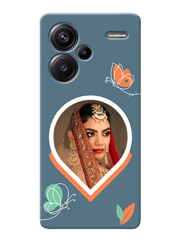 Custom Redmi Note 13 Pro Plus 5G Custom Mobile Case with Droplet Butterflies Design