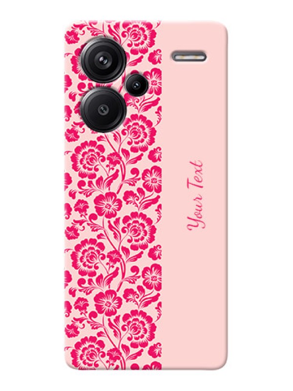 Custom Redmi Note 13 Pro Plus 5G Custom Phone Case with Attractive Floral Pattern Design