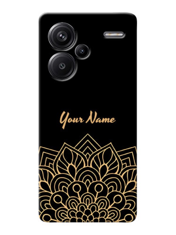 Custom Redmi Note 13 Pro Plus 5G Custom Phone Case with Golden mandala Design