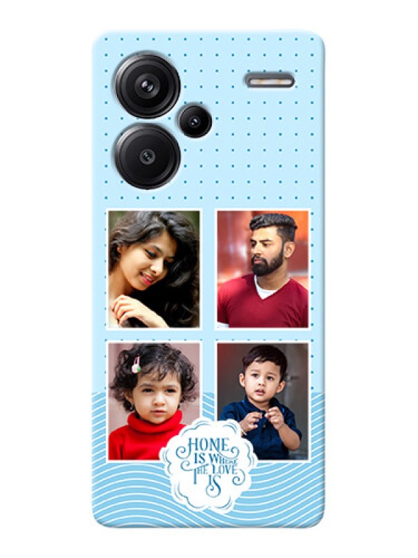 Custom Redmi Note 13 Pro Plus 5G Custom Phone Case with Cute love quote with 4 pic upload Design