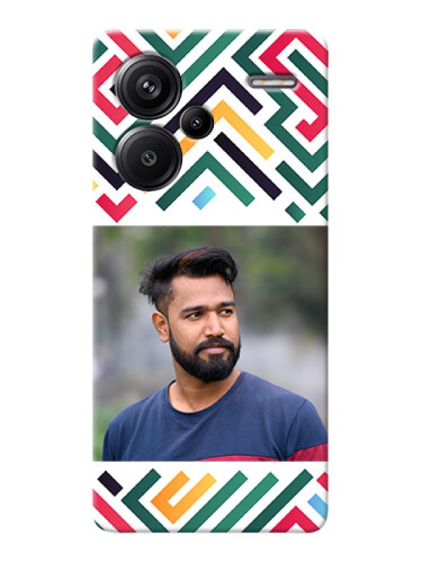 Custom Redmi Note 13 Pro Plus 5G Personalized Phone Case with Colorful Maze Pattern Design