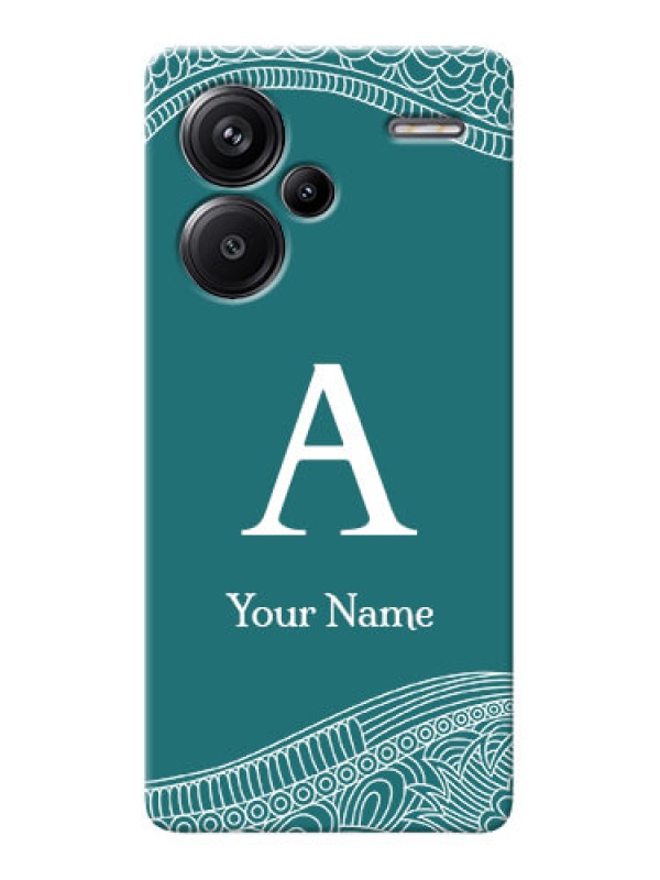 Custom Redmi Note 13 Pro Plus 5G Personalized Phone Case with line art pattern with custom name Design