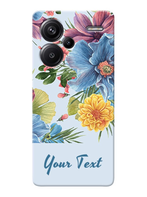 Custom Redmi Note 13 Pro Plus 5G Custom Mobile Case with Stunning Watercolored Flowers Painting Design