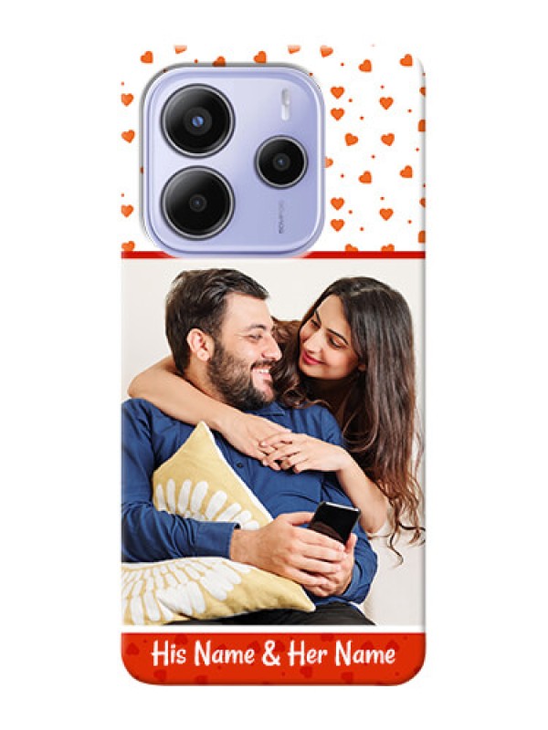 Custom Redmi Note 14 5G Phone Back Covers: Orange Love Symbol Design